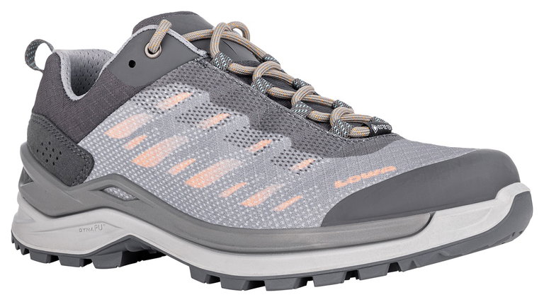 Lowa Wandersschuhe Ferrox Pro Low GTX (Multifunktion, Synthetik, wasserdicht) asphaltgrau/aprikose Damen
